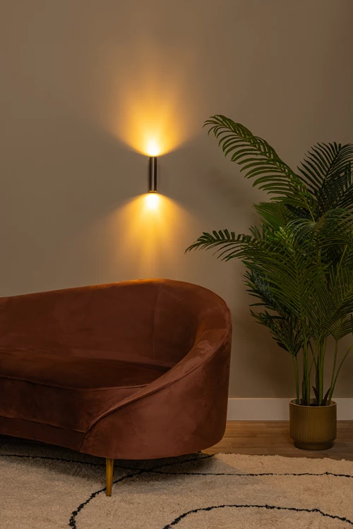 Lucide DUPLA - Wall spotlight / Wall light - 2xGU10 (MR11) - Coffee - atmosphere 1